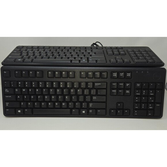 Dell Quiet Key Keyboard KB212-B 104 Key USB Wired Ultra Slim Keyboard Lot of 5 - Picture 1 of 16